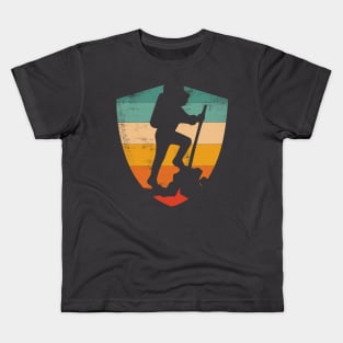 Hikers badge vintage sunset distressed Kids T-Shirt